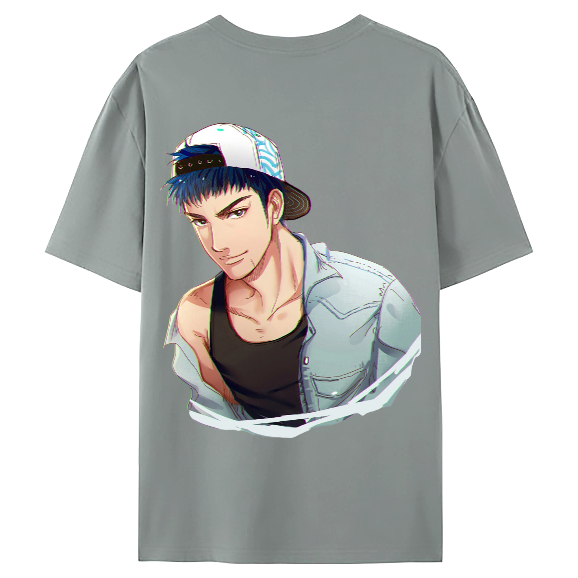 （画像用） SLAM DUNK／スラムダンク 綿100％ メンズ半袖Tシャツ（バックプリント） 通気性